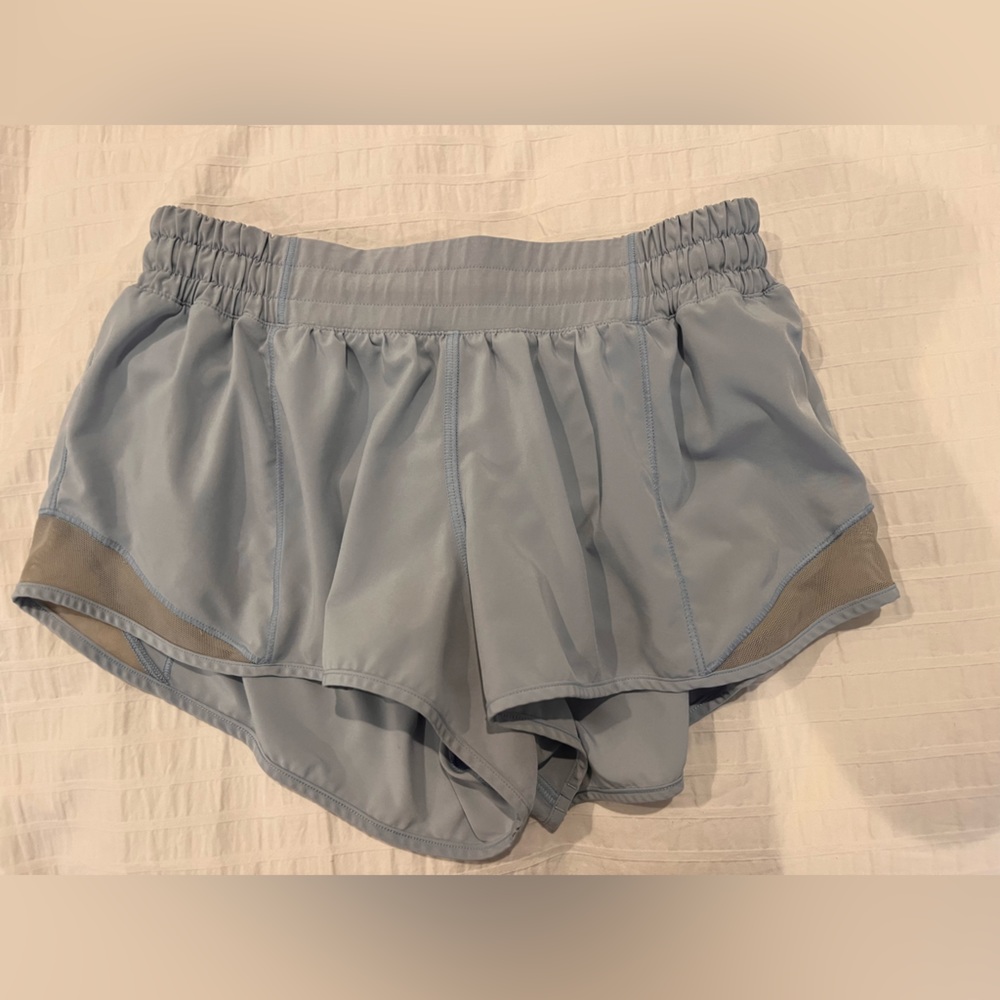 Lululemon Light Pastel Blue 2.5 inch Hotty Hot Shorts